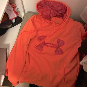 Under armor pink/ coral sweatshirt